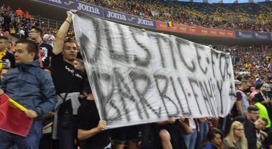 Justice for Barbu family meciul de fotbal Romania - Georgia
